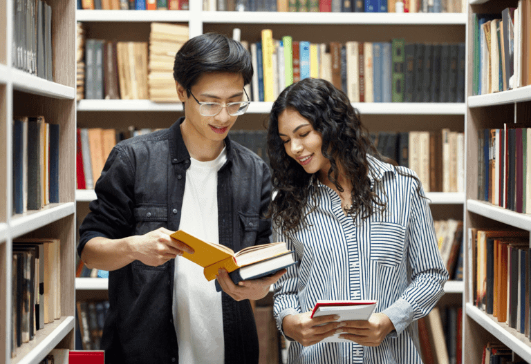 Ph Pic Students Standing In Library Reading Books 1646628298 Ne 1