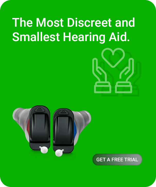 IIC Feature the most discreet and smallest hearing aid