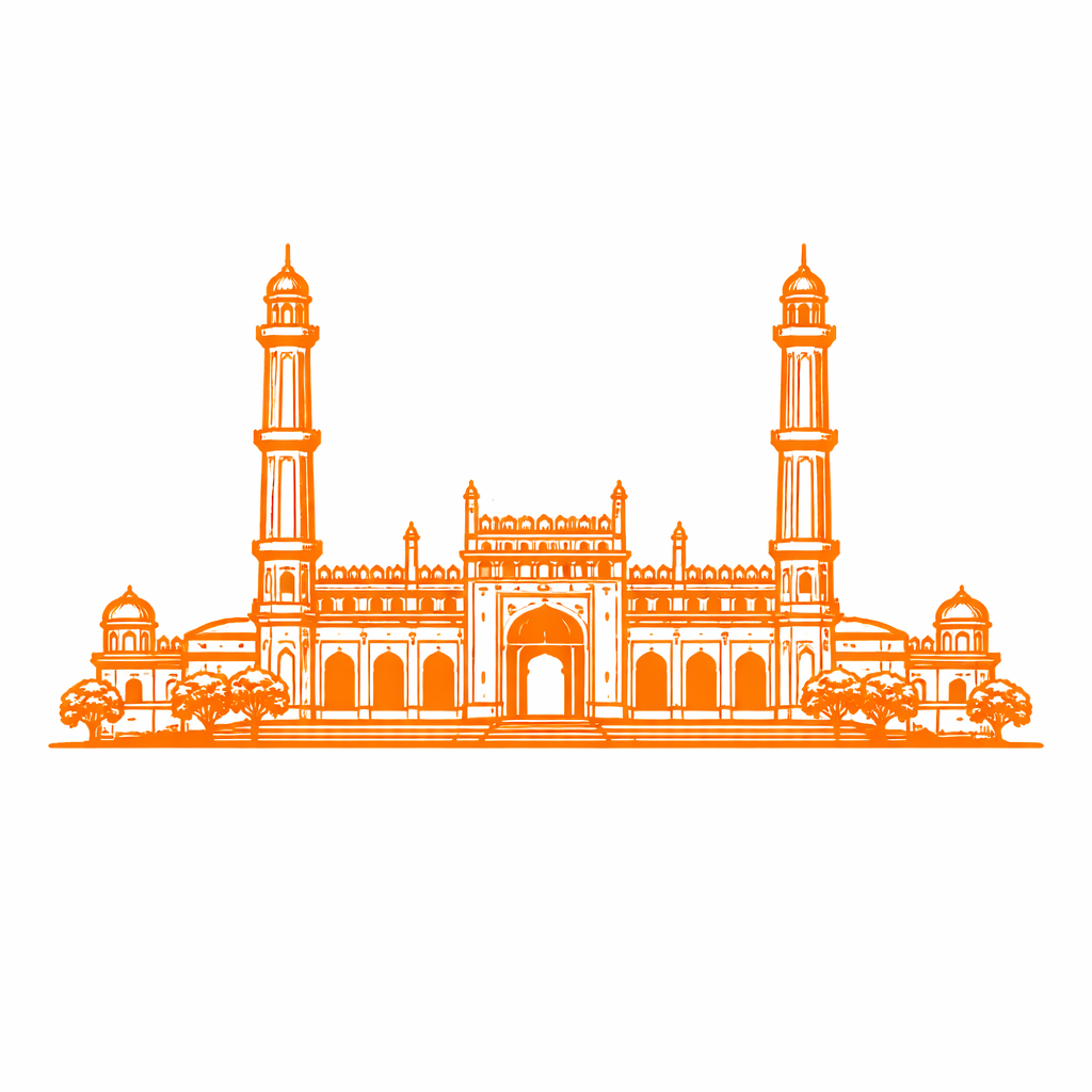 Bara Imambara in orange detail