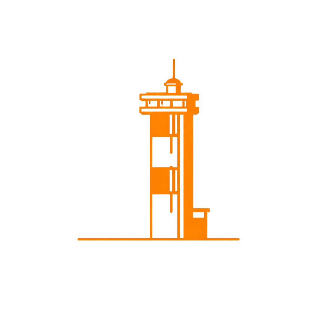 Chennai Lighthouse in bright orange