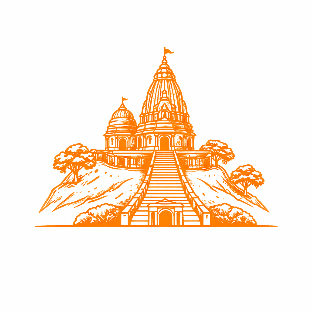 Jagannath Temple in orange hues