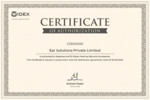 Widex Authorization Certificate 2026
