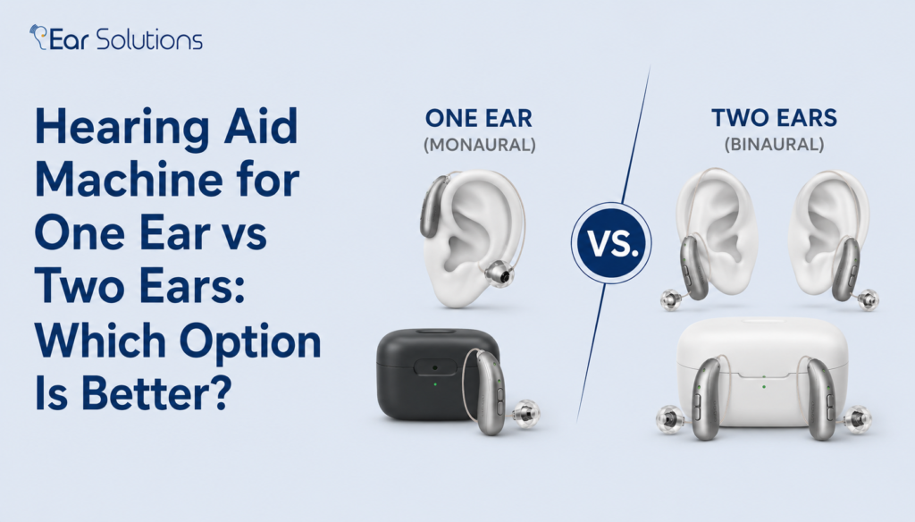 hearing aid machine for one ear vs two ears