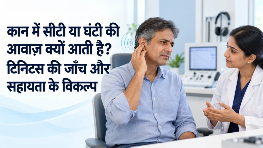 Tinnitus consultation in a modern clinic