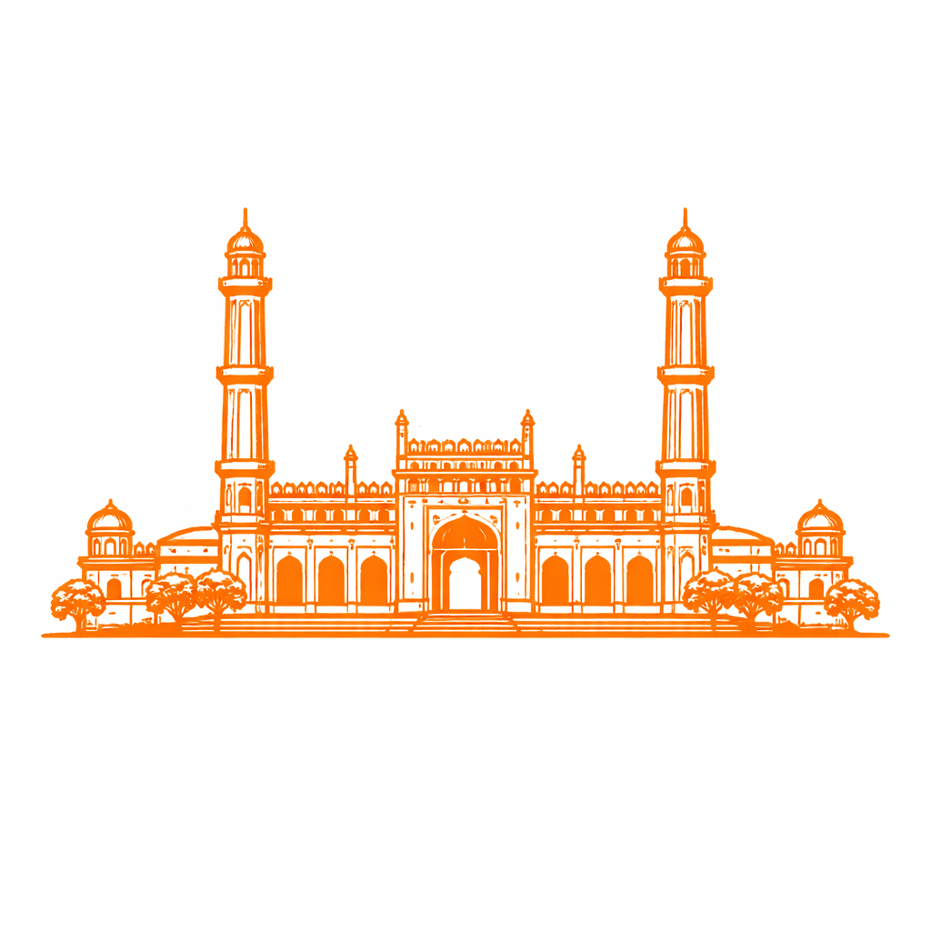 Bara Imambara in orange detail