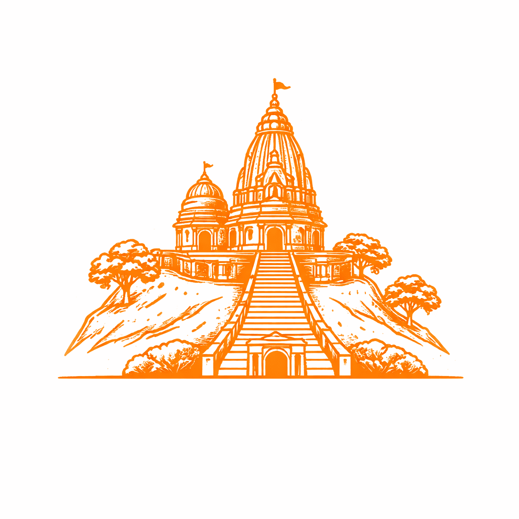 Jagannath Temple in orange hues